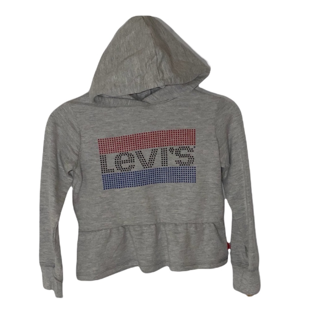 Levi’s Girls XS kids Gray Hooded Sweatshirt